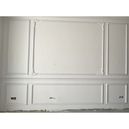 He Jiagong arc-shaped sun corner strip gypsum board decorative background wall polymer solid wood gypsum custom nail round arch arc white hard line 0mm OD-5012 length 2 meters 4 width 4.2 cm thick 2