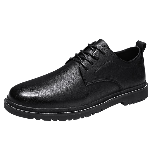 
LWOK new casual leather shoes fashionable men's shoes Korean version men's business shoes men's formal shoes versatile flat shoes trendy shoes 9920 black 41