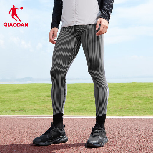 Jordan Feiying sweatpants men's running pants men's breathable elastic quick-drying track and field marathon compression tight semi-elastic pants black/shark gray/Jordan white L
