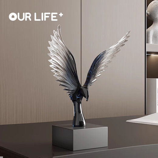 Olaijia creative light luxury high-end ornaments Dapeng spreads its wings art soft decoration modern simple living room office wine cabinet decoration YZ Dapeng spreads its wings ornaments 22*9*30cm