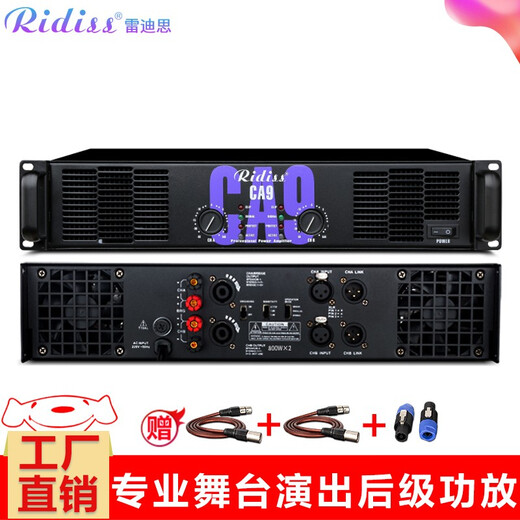 Ridiss professional power amplifier CA series dual-channel high-power professional audio stage sound performance engineering home KTV pure power amplifier CA9 800W2