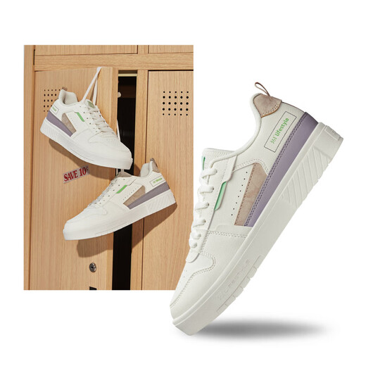 361-Grad-Brettschuhe Low Top Damenschuhe 2023 Frühling Neues Leder wasserdichte Schüler Leicht weiße Schuhe Sport Casual Schuhe Frauen Feder Weiß/Weizenbraun 6623 35