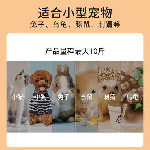 小白秤小白秤宠物专用体重秤大型狗狗猫咪称重器家用小动物宠物店精准 0.1g精度【2g-10斤】