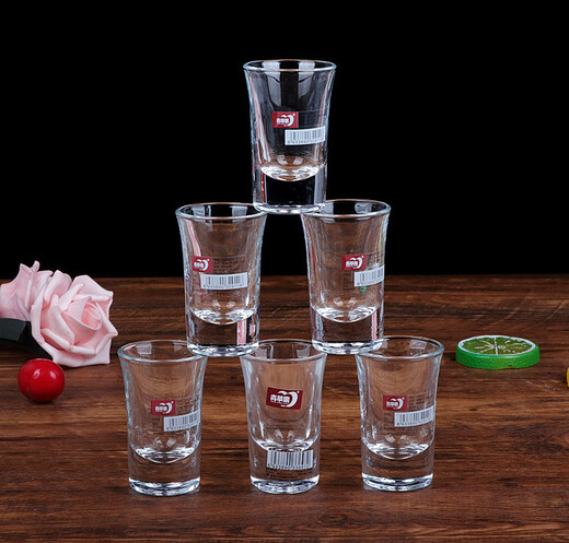 Green apple boudoir glass, white wine glass, swallowing glass, sip glass, bar wine cup, special small glass (6 pieces) J3503-2 machine-blown wine glass 83ml