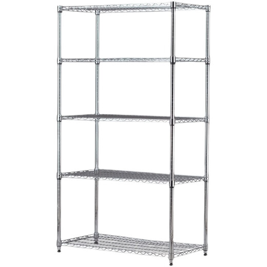Floor-standing storage rack adjustable stainless steel color metal shelf kitchen utility rack multi-layer shelf storage rack shelf reinforced 120CM long 50CM wide [reinforced] 5 layers