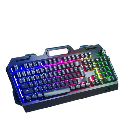 适用联想拯救者Y7000Y9000P游戏笔记本34件套电竞键鼠标LOL吃鸡CF YK845-黑色混光【单键盘】带旋钮