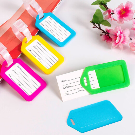 Deyin (befon) багажная метка stightashing name name Tag Taging Tag Tag Anti-Lost Suftode Pendation Light Color 6 упаковки 2108