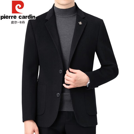 Pierkan casual suit men's woolen coat spring, autumn and winter wool double -sided, middle -aged business casual jacket camel XL /180