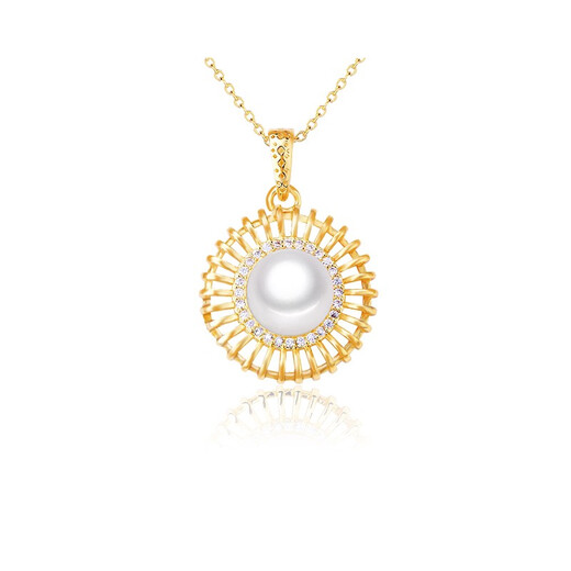 OLIVEIRA Freshwater Pearl Pendant C1-1073 Emerald Gold Garland Emerald Gold Garland
