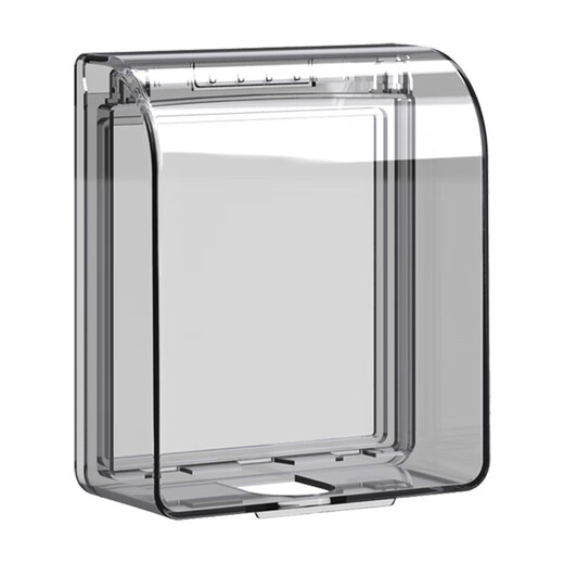 FDD International Electrician Household Switch Socket Waterproof Box Self-adhesive Switch Power Supply Protective Cover Splash-proof Box Bathroom Socket Waterproof Cover White-86 Type Double Waterproof Box