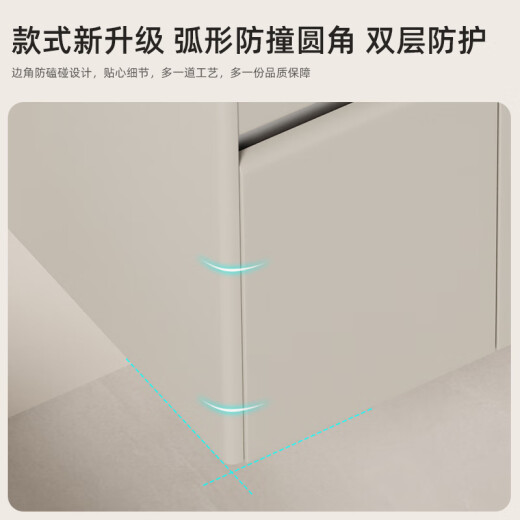 海松达不锈钢浴室柜组合陶瓷一体110cm洗手盆120大户型卫生间洗脸盆柜 奶咖12048cm柜圆弧盆+美妆镜柜