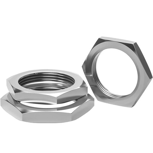 Tianzhuo Hardware 304 stainless steel hexagonal thin nut root female water tank joint locking piece faucet is locked and capped British pipe thread nut British 4 points (opposite side 24, thickness 4) - 2 pieces