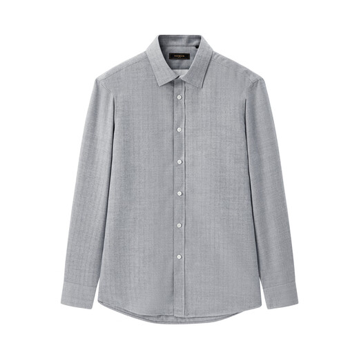 YOUNGOR shirt men's warm liner shirt spring new long-sleeved shirt men's shirt multi-wear light business VLBN129744DBA light gray 42