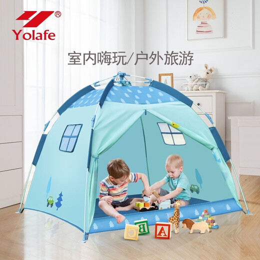 
Yolafe Children's tent outdoor and indoor dual-use fully automatic building game house doll house princess room boy and girl dream casual automatic tent