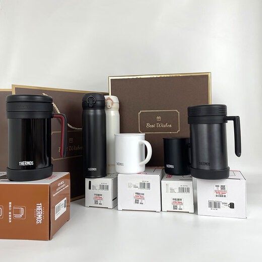 膳魔师保温杯新年礼品老师伴手礼笔记本礼盒套装节日高档礼品定制礼盒 JNL-505枚红色 笔记本礼盒 500ml