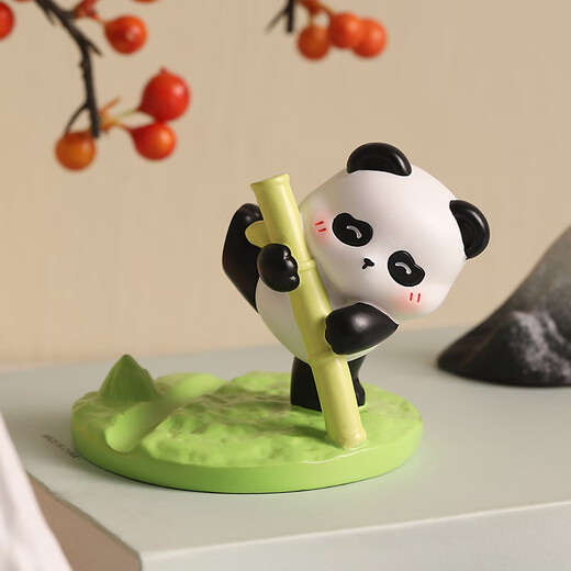
Qile birthday gift women's desktop ornaments panda mobile phone holder for teachers' day souvenirs small gifts work station decoration panda mobile phone holder (hold bamboo)