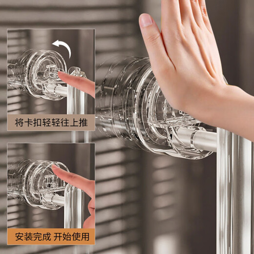 Deqi suction cup diamond door handle glass door handle no punching sliding door window handle transparent silver 1 pack
