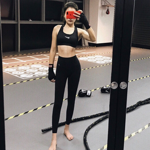 Nike (NIKE) women's new fitness sports bra chest yoga fitness Pilates running bra BV3637-010 S