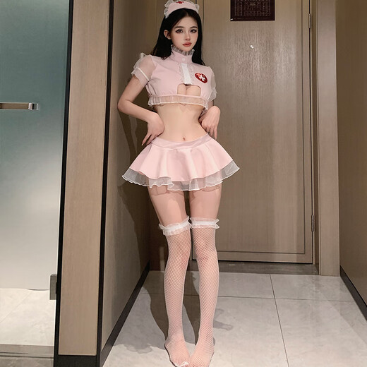 Wen Shiou sexy Krankenschwester cos Rollenspiele Uniform Versuchung frei von Leidenschaft Pure Desire Set 9926 Pink Schwester Outfit 0-120