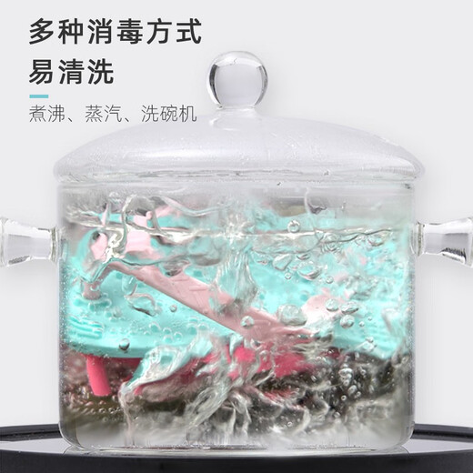 SMILY MIA baby teether anti-eating hand artifact can be boiled silicone baby toy teether single wearable small slipper classic black (left foot)