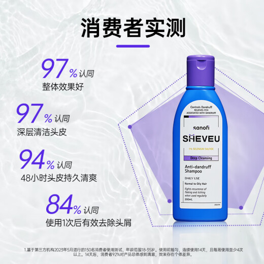 Sheveu Selenium Disulfuro de aceite Control anti-cadena Anti-Iccily Fluffy Fluffy Shampoo Purple 200mlselsun Shampoo