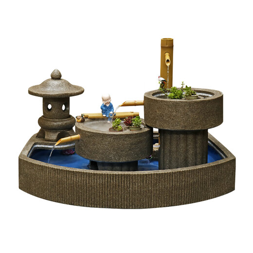 BAMBO de style japonais Fountain Fountain Balcon Decoration Indoor Affiche Affichage de poisson Pond Perme Paysage Paysage Aménagement paysage 9227