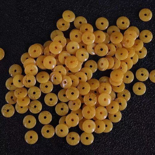 Beeswax optimized spacer, bead flat piece, imitation ball spacer, Buddhist bead decoration, diameter*thickness 10*2mm, 50 pieces