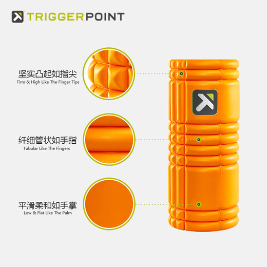 TRIGGERPOINT瑜伽泡沫轴筋膜肌肉滚轴放松健身瑜伽柱肌肉狼牙棒运动恢复进口 【标准型】薄荷绿