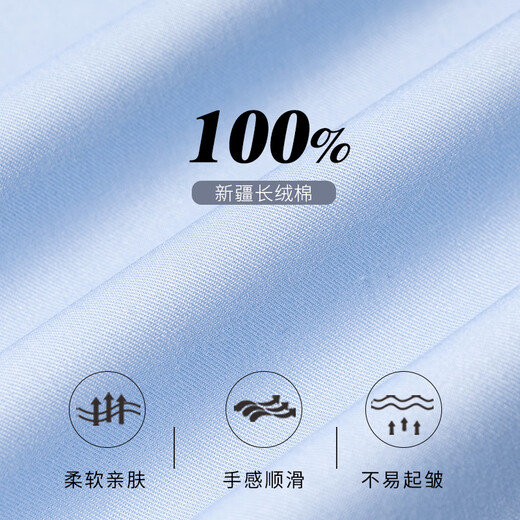 Shanshan DP no-iron 80-count pure cotton long-sleeved shirt men's business casual striped skin-friendly anti-wrinkle men's shirt