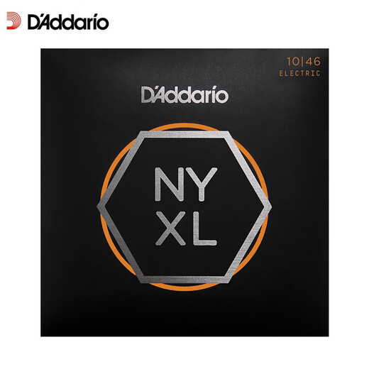 D'Addario nyxl1046 Importierte E-Gitarrenstrings, mit hohem Kohlenstoff mit hohem Kohlenstoff aus Stahlhalle, weichere 10-46