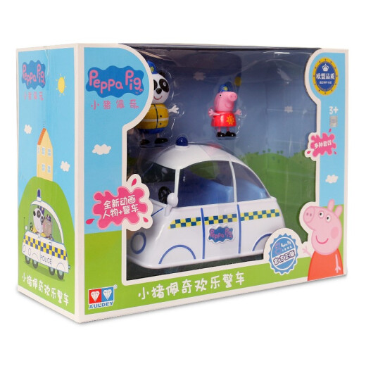 Peppa Pig toys Peppa Pig doll family scene set Playing house children girl gift Peppa Pig happy police car