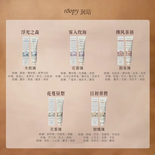 Runpei Fragrance Hand Cream Moisturizing Souvenir Birthday Gift for Girls Yunxia Manor Gift Box 12g*12