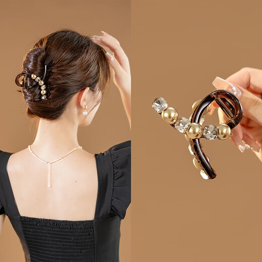 Chimera (CHIMERA) full-tied bun hair clip for small hair, light luxury half-tied high ponytail clip hair accessory hairpin girl birthday gift