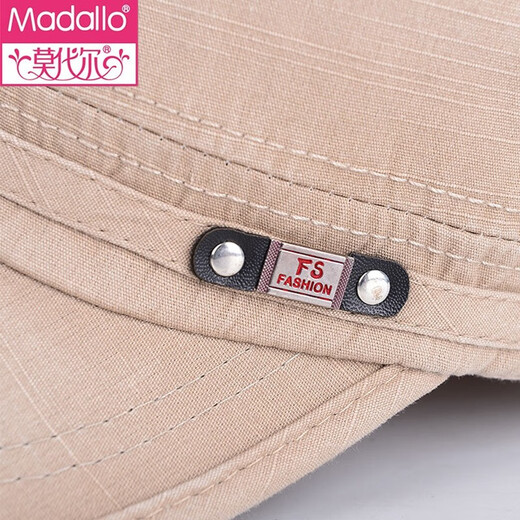 Modal hat men's peaked cap flat-top hat middle-aged and elderly dad military hat casual trend sun protection sun hat outdoor fishing wrapped flat-top hat green