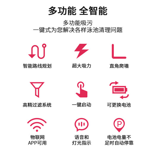 PHEPUS swimming pool automatic sewage suction machine, turtle vacuum cleaner, underwater cleaner, purification pool bottom cleaning artifact sewage suction machine, fully intelligent underwater sewage suction robot-A01 Shark