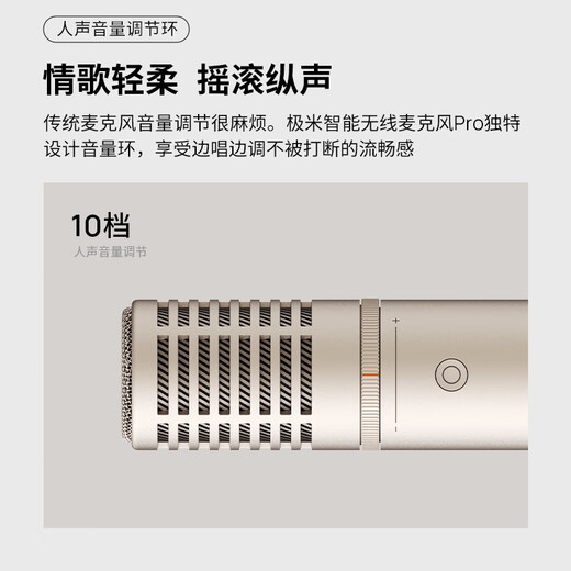 XGIMI Smart Wireless Microphone Pro (dual version), dedicated to XGIMI projector, one-click linkage startup of projection accessories, exclusive customized microphone core, 6 sound effects