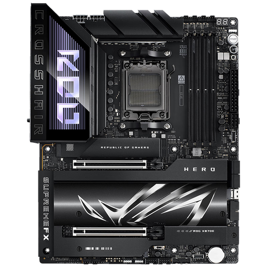ROG CROSSHAIR X870E HERO主板 支持 CPU 9900X3D/9950X3D/9800X3D (AMD X870E/socket AM5)