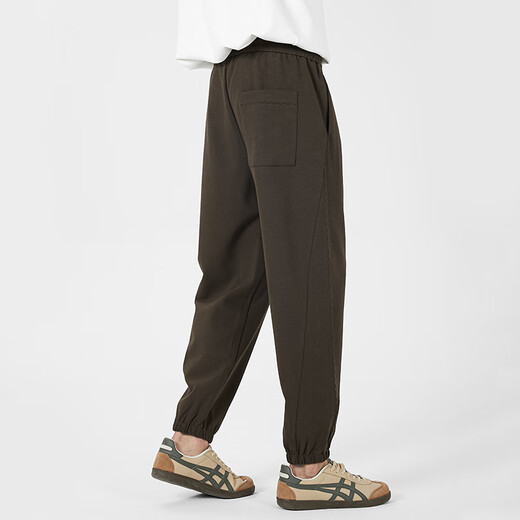 MARKLESS Men's Casual Pants 2025 Spring New Loose and Easy-to-Fare Draped Pants Anti-Pilled Conical Pants CLB4867M Clay 32