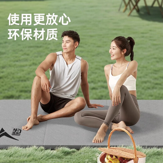 悦步可折叠瑜伽垫子睡垫打地铺儿童午睡垫防潮坐垫便捷学生午休垫加厚 灰色-可折叠【含收纳袋】 【183*61cm】厚6mm