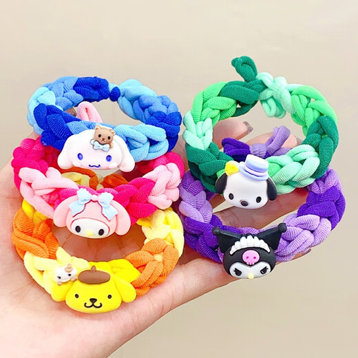 Haiyido Sanrio diy braided bracelet rubber band Liuyi handmade homemade bracelet bestie bracelet braided bracelet couple Sanrio braided bracelet full set of 5 items material package