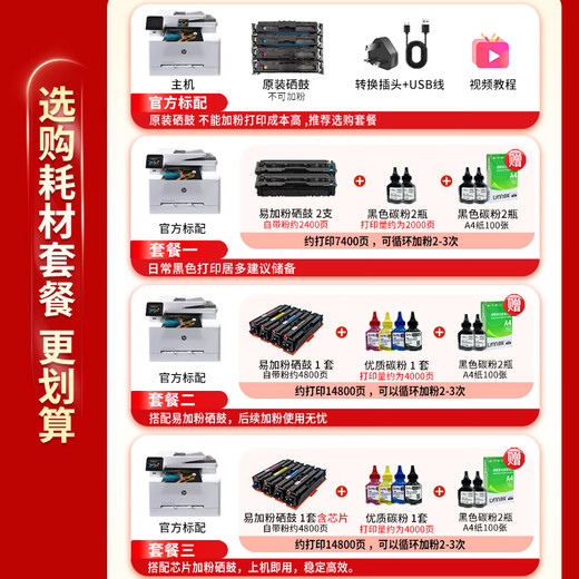 HP 479 / 4301FDW / 183FW COPIER IMPRIMER LASER COPIER ET SCANTAGE ALL-EN ONE A4 Office à domicile double face 4301FDW Re-Sweep + Wireless 33 Pages / min Package Deux [1 Set de cartouche de toner en poudre + 6 bouteilles de toner]