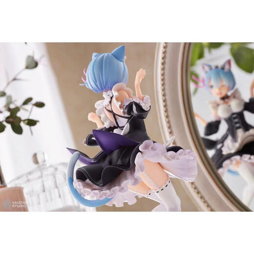 Ventilateur petit ours de zéro à une vie mondiale différente remor figure chat oreille Maid 2D Rem Ornement Modèle de dessin animé Lolita Rem