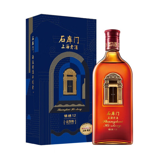 Shikumen Jinxiu 12 semi-dry Shanghai style rice wine 500ml single bottle Shanghai old wine high-end gift box