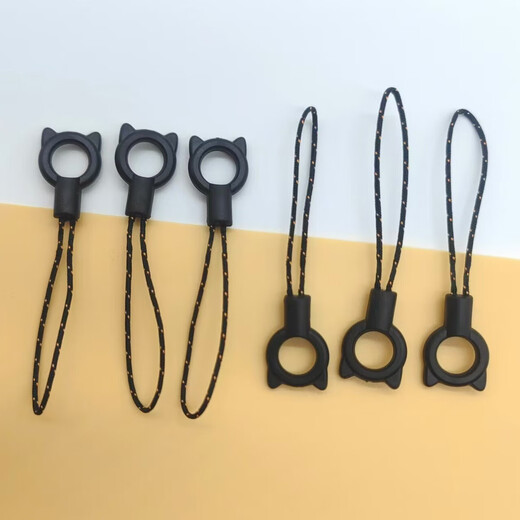 Mobile phone case anti-fall lanyard mobile phone halter neck rope anti-loss artifact mobile phone pendant finger ring hanger lanyard black finger ring buckle - 3 packages