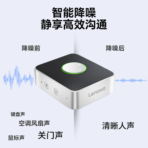Lenovo ThinkPlus Video Conferencing Omnidirectional Microphone USB sans fil Bluetooth lien de bureau