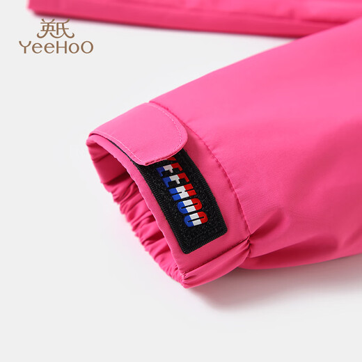 Yeehoo (Yehoo) Mädchenjacke Kinder drei-in-Eins-Gebühren Top Winter Mode warme obere mittelgroße Kinderkleidung modische Winterkleidung saubere Farbe Kapuze Arbeit Kleidung Rose rot 140