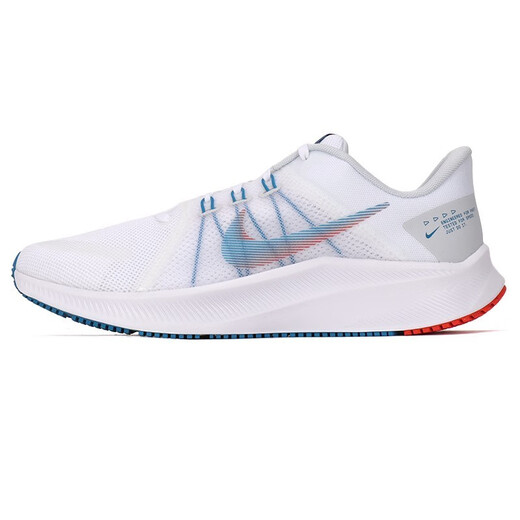 Nike (NIKE) men's shoes 2025 new summer sports shoes REVOLUTION 8 cushioning shoes barefoot casual shoes DA1105-101 white multicolor blue bright dark red 40.5
