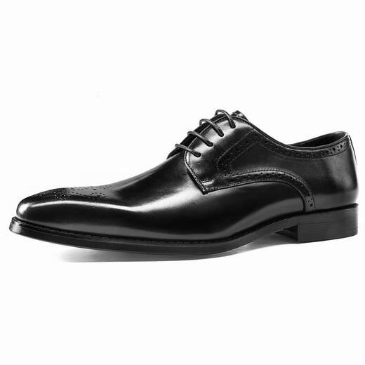 Bakok Brock Crock Leather Shoe для мужчин Высококачественный верхний слой коровьего коровьего бизнеса Формальное одеяло свадебное костюм.