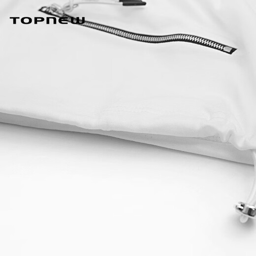 Tongniu Tongniu's brand TOPNEW, the same style in shopping malls, spring and summer thin hooded cardigan women's top, bright white S (160/85)