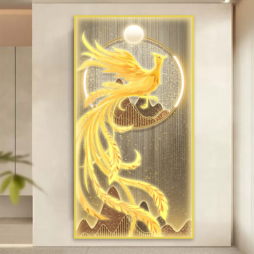 Dincmei Dingchuangmei Entrance Wall Sticker 3D Three-dimensional Decoration Painting Simple Modern Living Room Hanging Painting Aisle Sticker Wallpaper Self-adhesive Paper 96. Lucky Deer Follows Width 90cm-Height 180cm Self-adhesive Painting with Glue on the Back